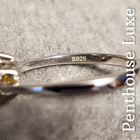 🔥 CLEARANCE! Silver Citrine Solitaire Ring - Picture 4 of 8